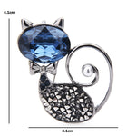 Cat Brooch - Crystal Head Cat - Dimension