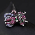 Cat Brooch <br> Pink Rhinestone Cat