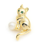 Cat Brooch - Gold Color - The Cat Paradise