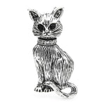 Cat Brooch - Black Eyes Cat