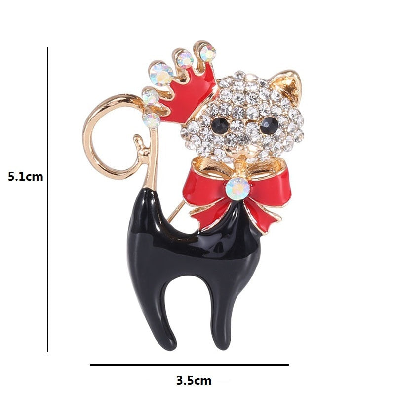 Cat Brooch - Queen Cat - dimension