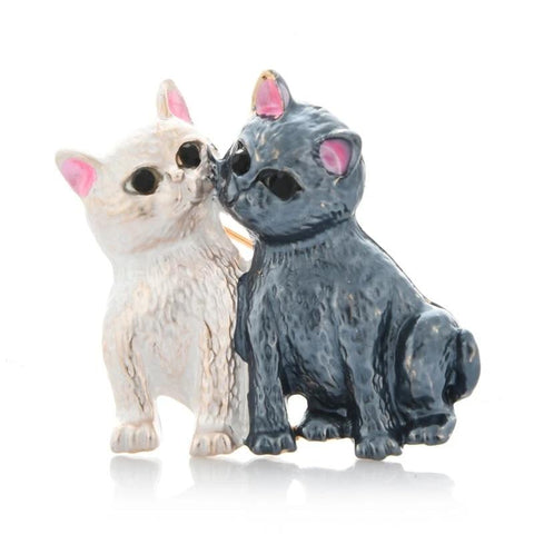 Cat Brooch - Couple Cats