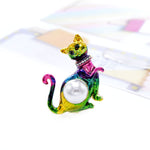 Cat Brooch <br> Colorful Cat