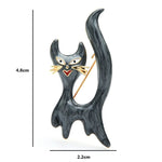 Cat Brooch - Funny cat - dimension