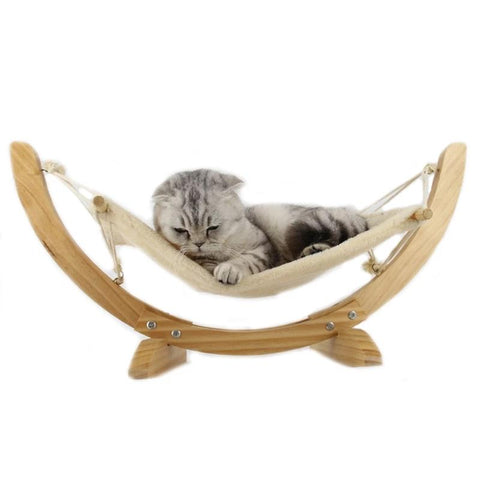 Hammock Cat Bed <br> Fashion Wood Cat Hammock - The Cat Paradise