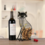 Cat Wine Cork Container <br> Metal Cat - The Cat Paradise