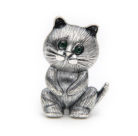 Cat Brooch - Grey Cat - The Cat Paradise