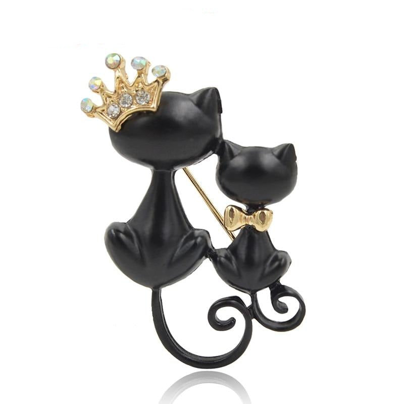 Cat Brooch - Royal Family Black Cat - The Cat Paradise