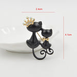 Cat Brooch - Royal Family Black Cat - dimension