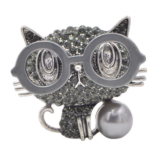 Cat Brooch <br> Nerd Cat