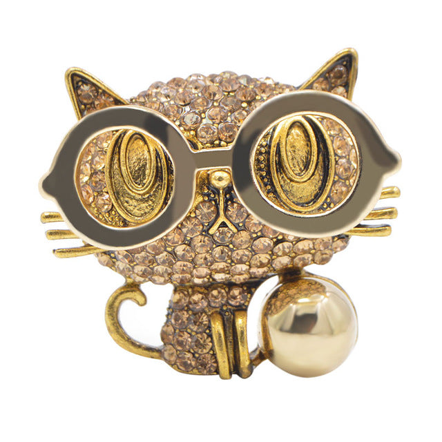 Cat Brooch <br> Nerd Cat