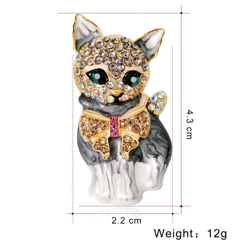 Cat Brooch - Elegant Kitty - Dimension