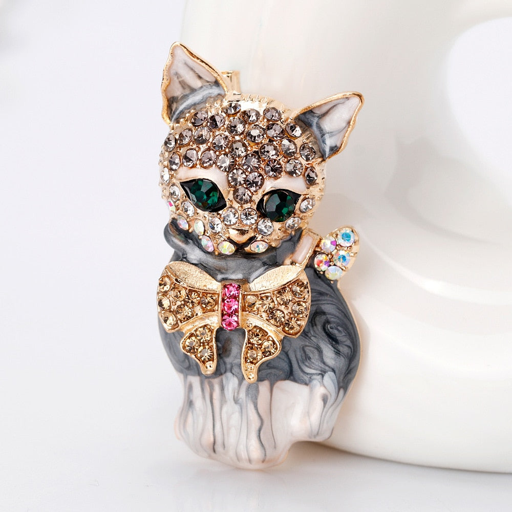 Cat Brooch <br> Elegant Kitty