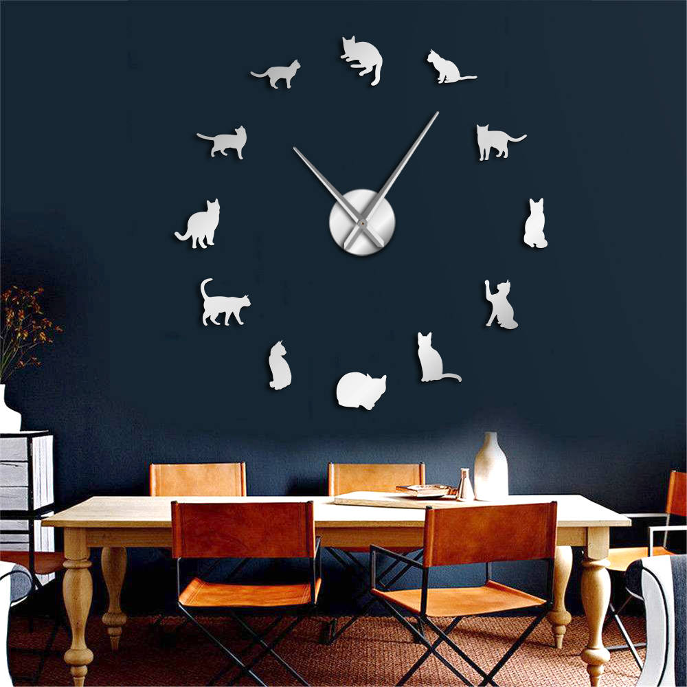 Cat Clock <br>  Silhouette Cats - The Cat Paradise