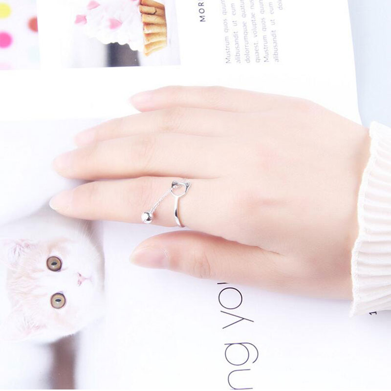 Silver Cat Ring <br> Bell - The Cat Paradise