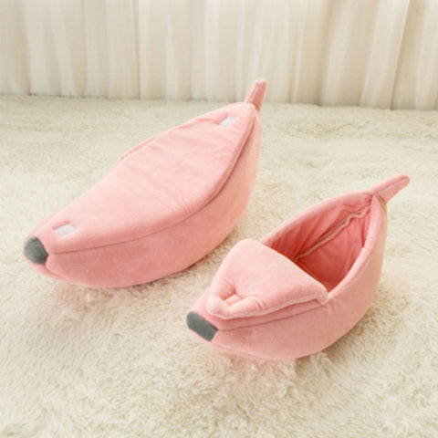 Banana Cat Bed <br/> Pink - The Cat Paradise