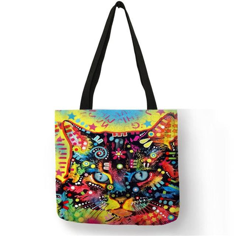 Cat Tote Bag <br> Multicolor Cat - The Cat Paradise