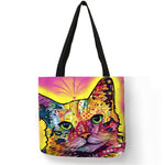 Cat Tote Bag <br> Colorful Cat - The Cat Paradise