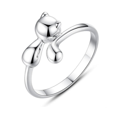 Silver Cat Ring <br/> Lovely Cat - The Cat Paradise