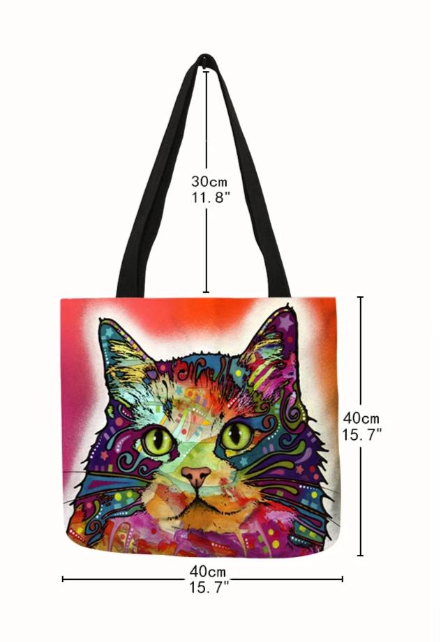 Cat Tote Bag <br> Multicolor Cat - The Cat Paradise