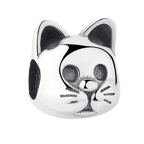 Silver Cat Charm <br> Curious Cat - The Cat Paradise