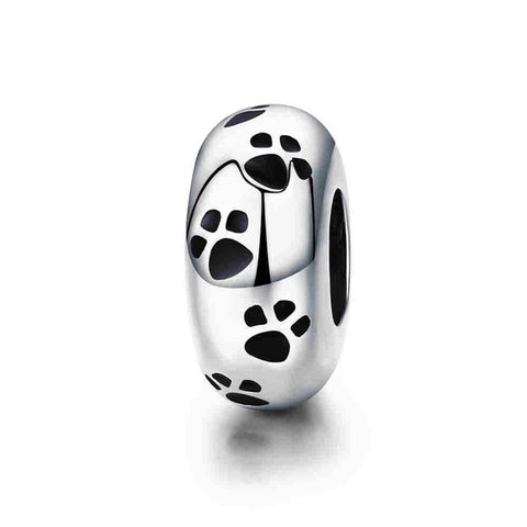 Silver Cat Charm <br> Cat Footprint - The Cat Paradise