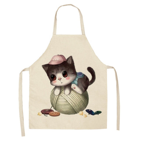 Cat Apron <br> Cat on a ball of wool - The Cat Paradise