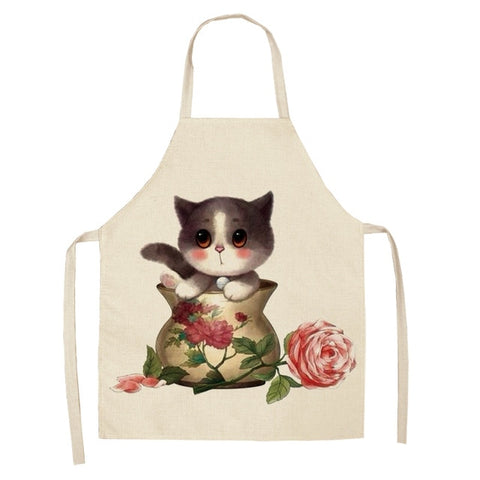 Cat Apron <br> Cat in a vase - The Cat Paradise