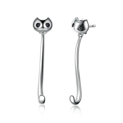 Silver Cat Earrings <br/> Cat Fashion - The Cat Paradise