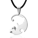 Yin Yang Cat Necklace <br> Cat Couple - The Cat Paradise