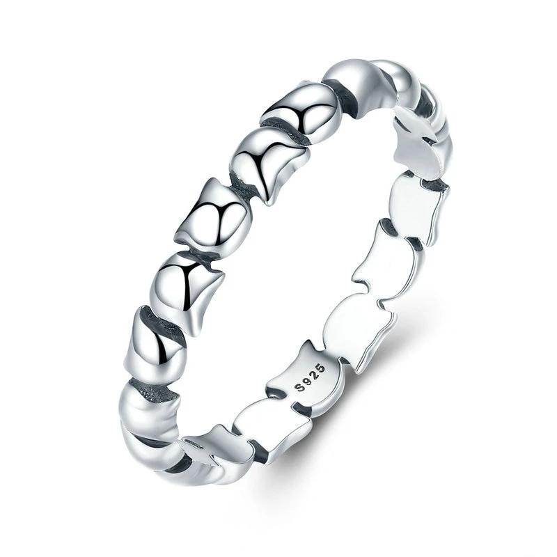 Silver Cat Ring <br/> Cat Stackable - The Cat Paradise