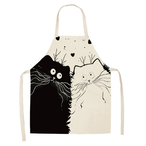 Cat Apron <br> Black and white cats in love - The Cat Paradise