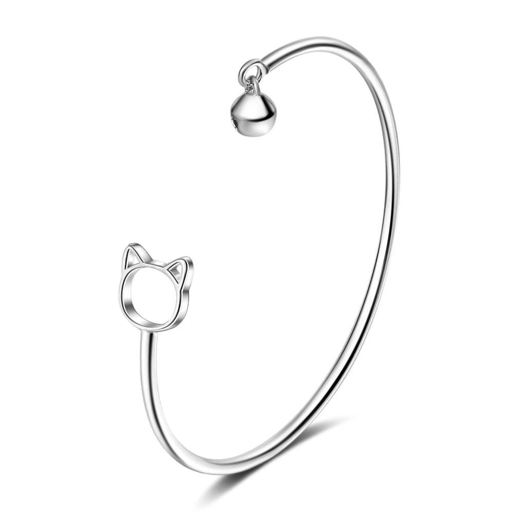 Silver Cat Bracelet - Cat Bell | The Cat Paradise