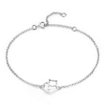 Silver Cat Bracelet - Lovely Cat | The Cat Paradise